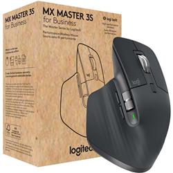 Logitech MX Master 3S for Business Wireless Mouse with Quiet Clicks 8K DPI Secured Logi Bolt USB Receiver Bluetooth USB-C Charging MagSpeed Scrolling Windows/Mac/Chrome/Linux - Graphite